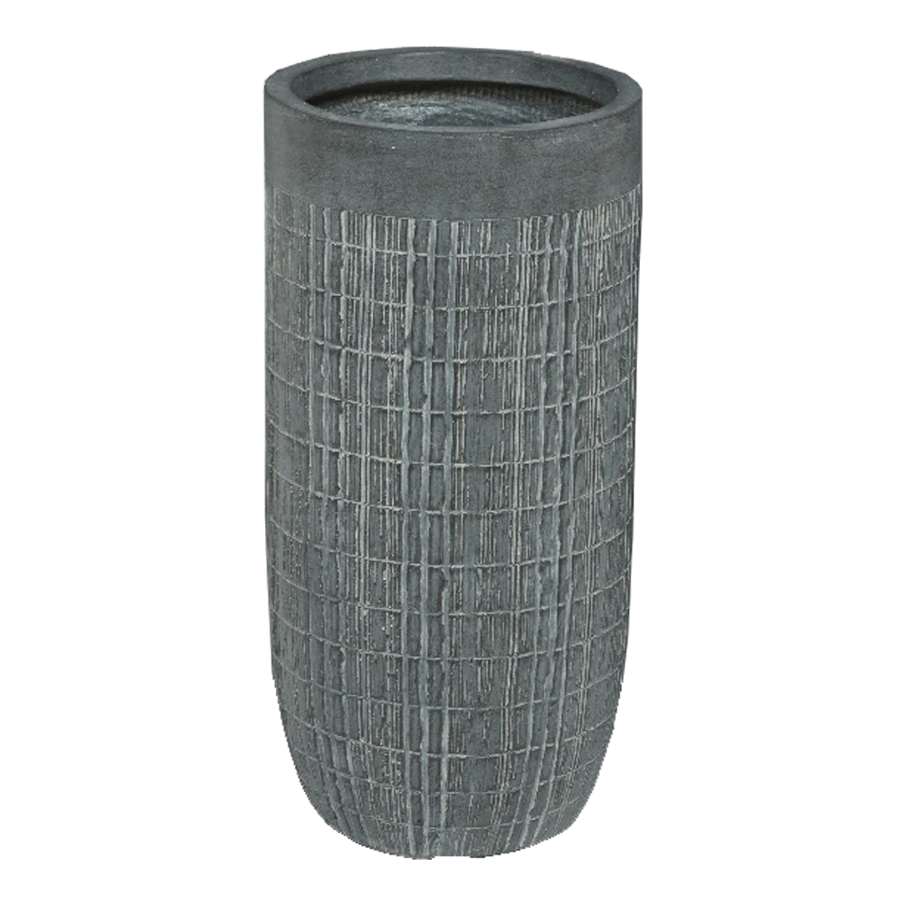 Bloempot Bryan Hoog - D43 X H78cm - Grijs 1 Bloempot Bryan Hoog - D43 X H78cm - Grijs