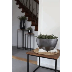 Bloempot Petra Ovaal - L32 X B17 X H17cm - Platinum -Elho Verkoop bloempot petra platinum bloempot 3