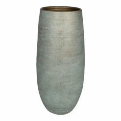 Bloempot Ryan Hoog - D21 X H68cm - Shiny Blue