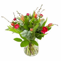 Boeket Vrolijk Roze Middel