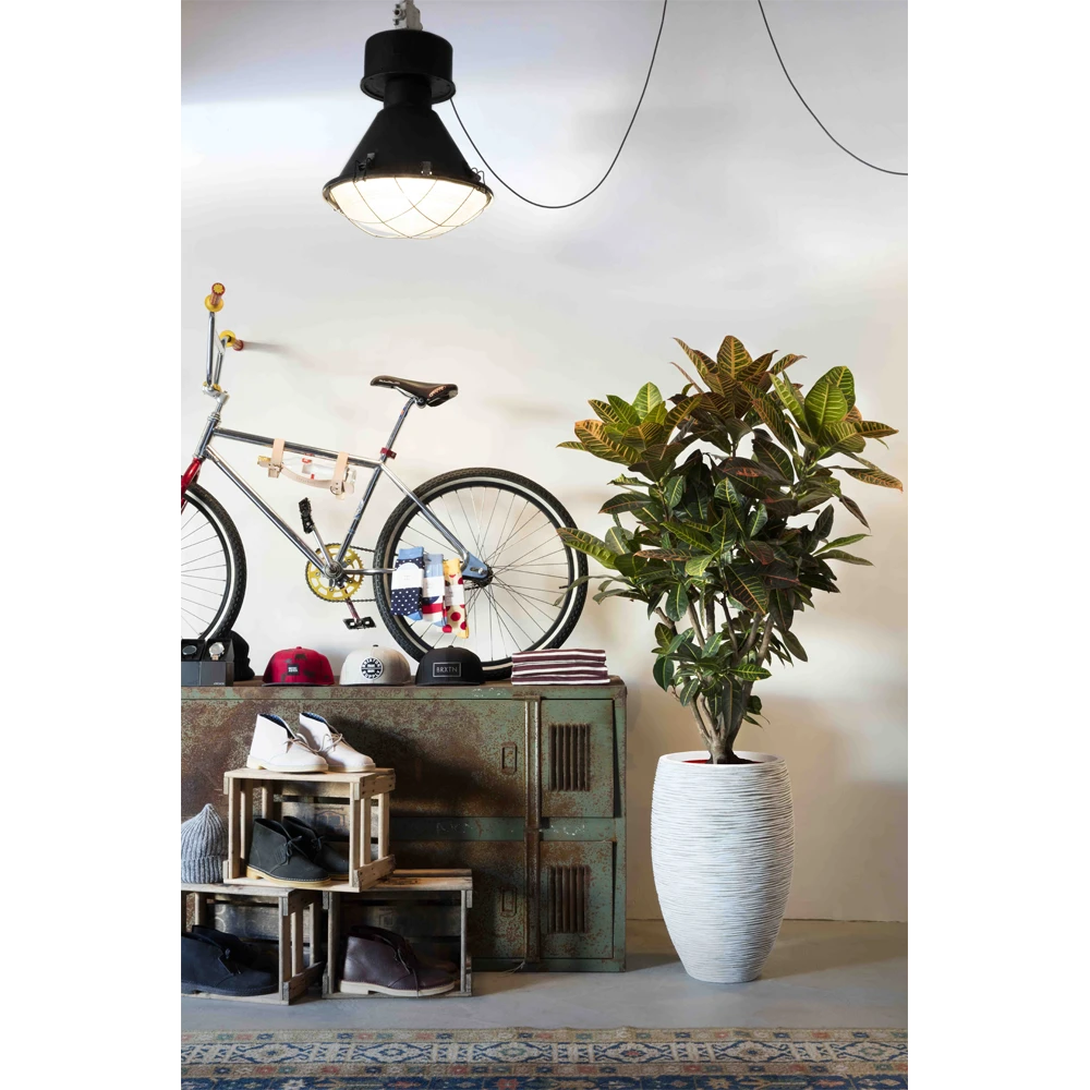 Capi Bloempot Hoog Nature Elegant Deluxe Rib NL - D45 X H72cm - Ivoor - Afbeelding 2