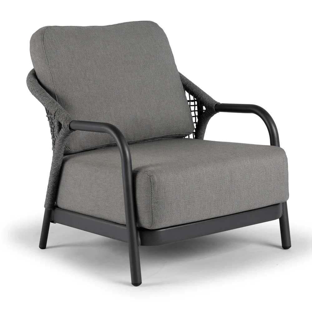 Fiona Loungestoel - Charcoal 1 Fiona Loungestoel - Charcoal