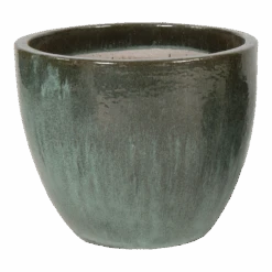 Bloempot Glazed Egg - D30 X H26cm - Groen