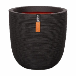 Capi Bloempot Bol Nature Rib NL - D55 X H53cm - Zwart -Elho Verkoop pot bol rib nl 35x34 zwart bloempot 1 8 1