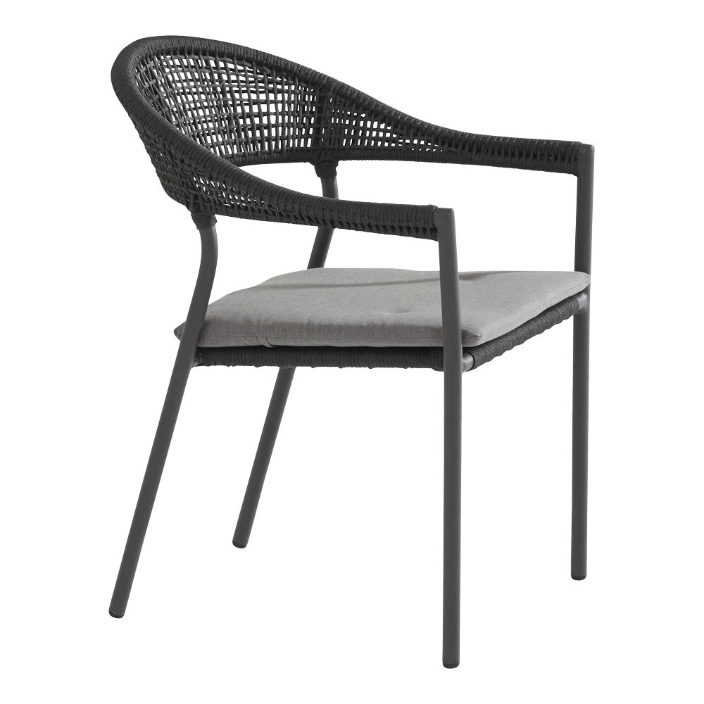 Sienna Dining Stoel - Grijs - Incl. Kussen 2 Sienna Dining Stoel - Grijs - Incl. Kussen - Afbeelding 2