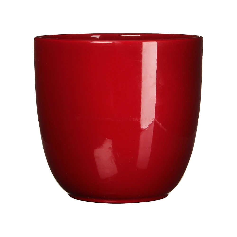 Bloempot Tusca - D31 X H28.5cm - Donkerrood 1 Bloempot Tusca - D31 X H28.5cm - Donkerrood