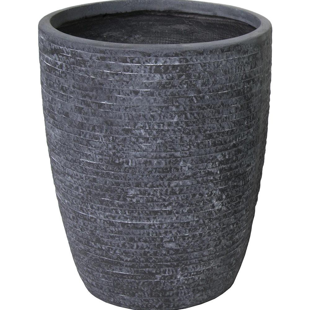 Bloempot Utah Egg High - D42 X H52cm - Donkergrijs 1 Bloempot Utah Egg High - D42 X H52cm - Donkergrijs