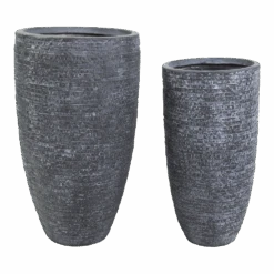Bloempot Utah High Vase - D34 X H66cm - Donkergrijs 3 Bloempot Utah High Vase - D34 X H66cm - Donkergrijs -Elho Verkoop utah high vase graphite d34h66 bloempot 6 7