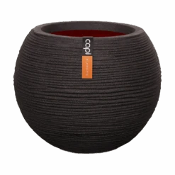 Capi Bloempot Hoog Nature Rib NL - D40 X H32cm - Zwart