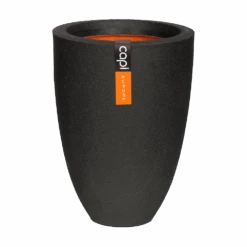 Capi Bloempot Urban Elegant Smooth NL - D26 X H36cm - Zwart