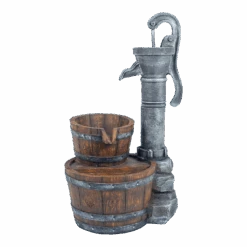 Waterornament Pomp Met Vaten - 74cm Hoog - Polystone